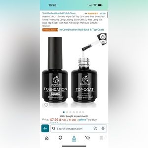 4 Unopened Boxes - Gel Top Coat & Base Coat Polish